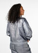 Short silver-coated denim jacket, Gun Silver, Model image number 1