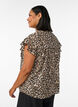 Sleeveless A-line cotton shirt blouse, Brown, Model image number 2