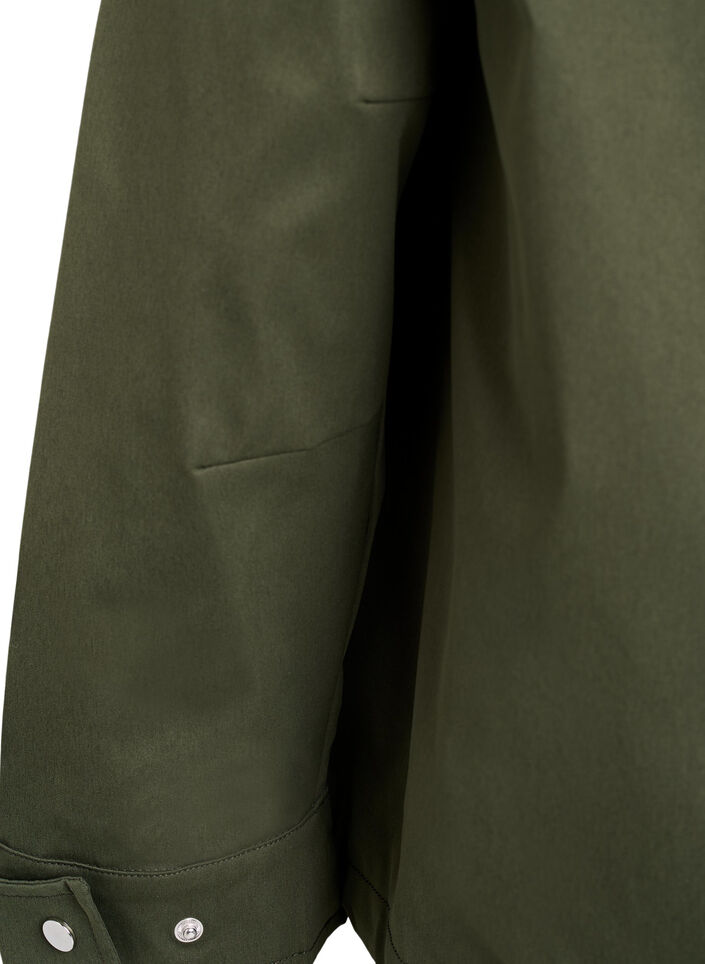 Short spring jacket with a detachable hood, Green, Packshot image number 3