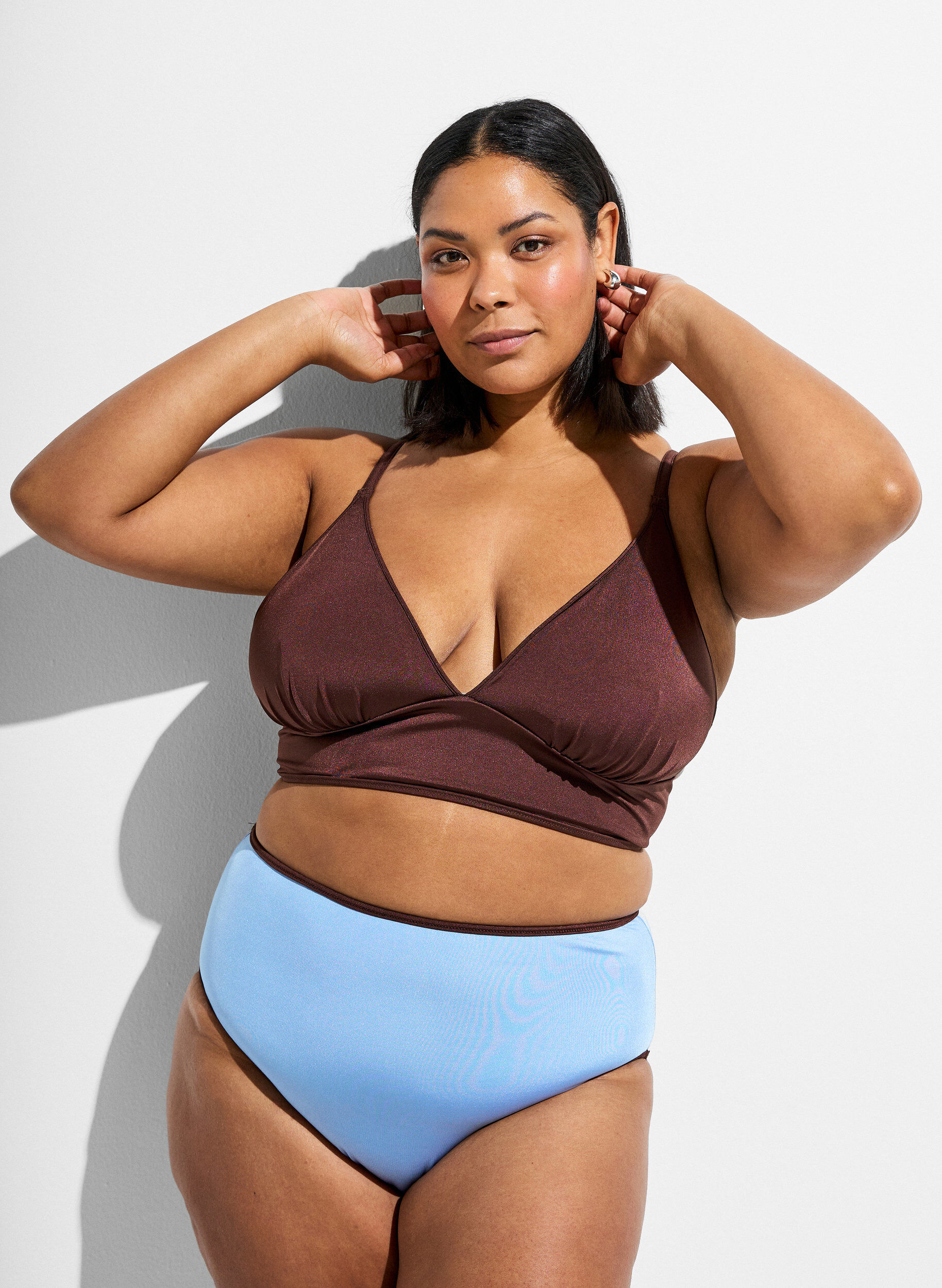 ZizzifashionReversible bikini bottoms with regular waist, Brown, Model image number 0