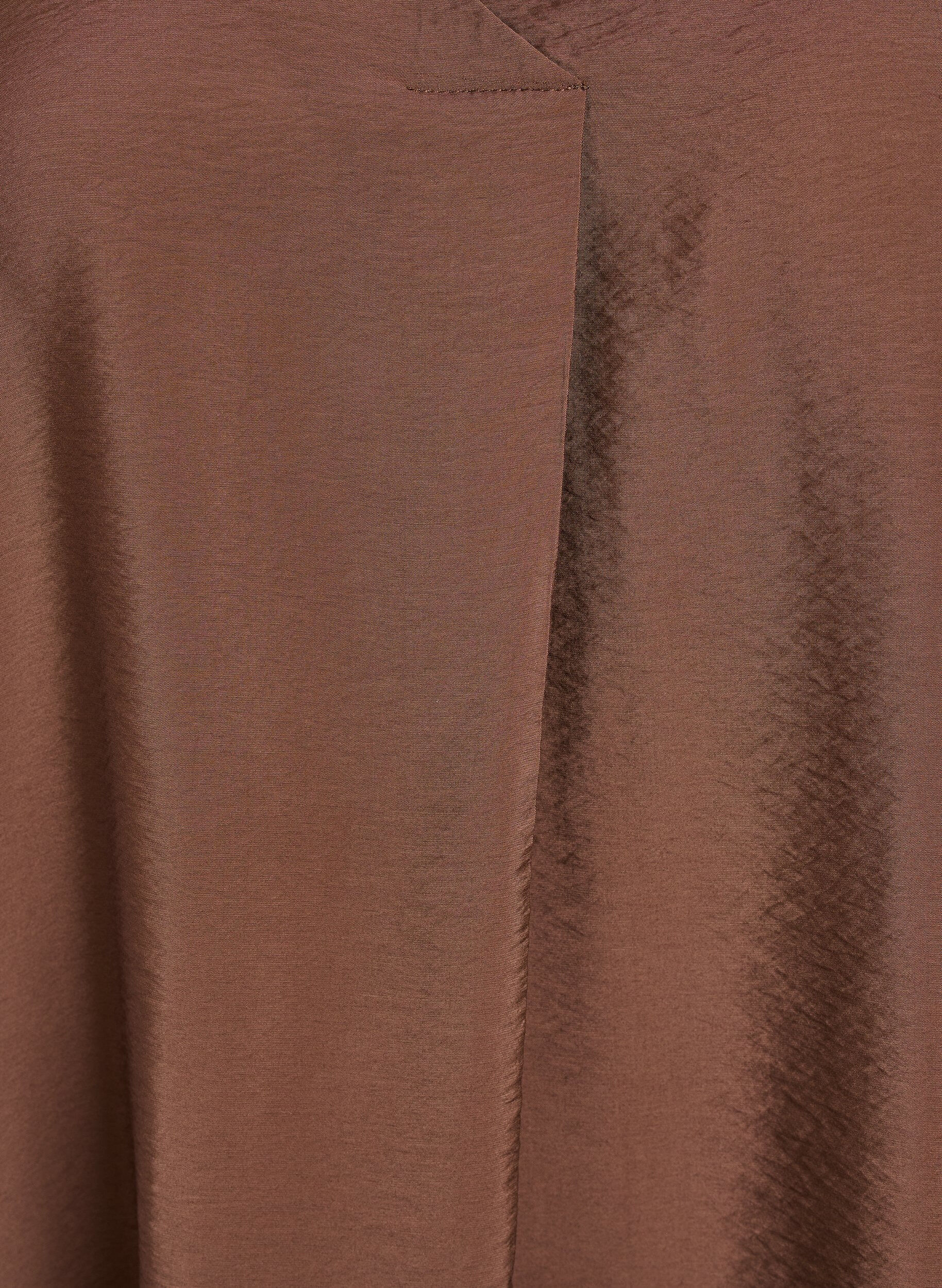 Zizzifashion V-neck dress in viscose, Brown, Packshot image number 2