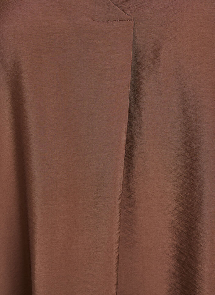 V-neck dress in viscose, Brown, Packshot image number 2