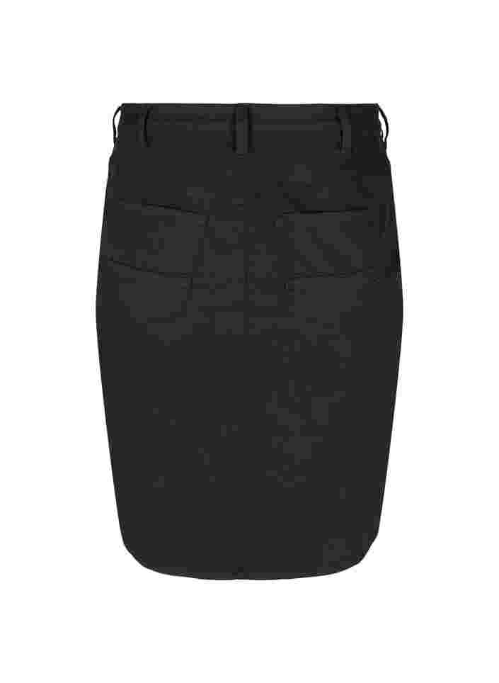 Close-fitting skirt with pockets, Black, Packshot image number 1