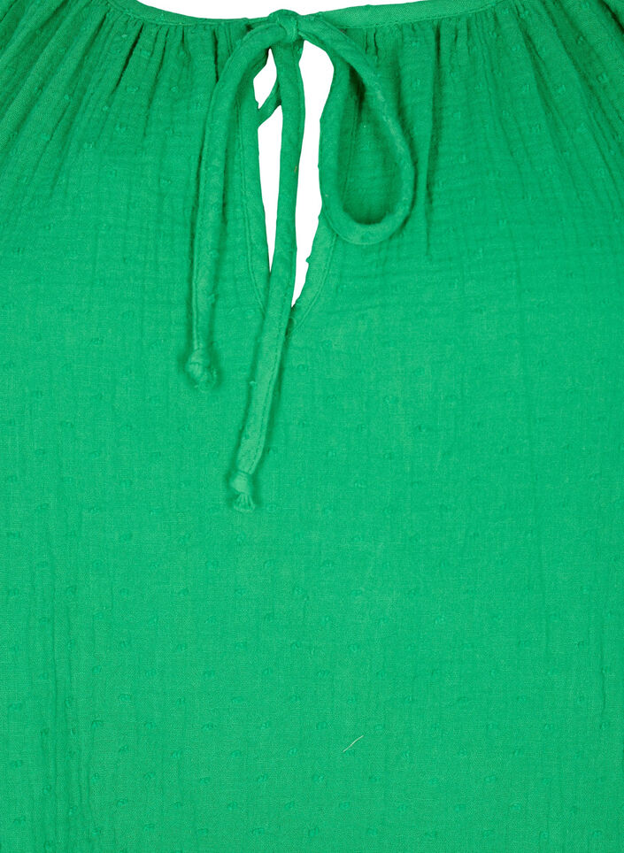 Cotton blouse with 1/2 sleeves, Bright Green, Packshot image number 2