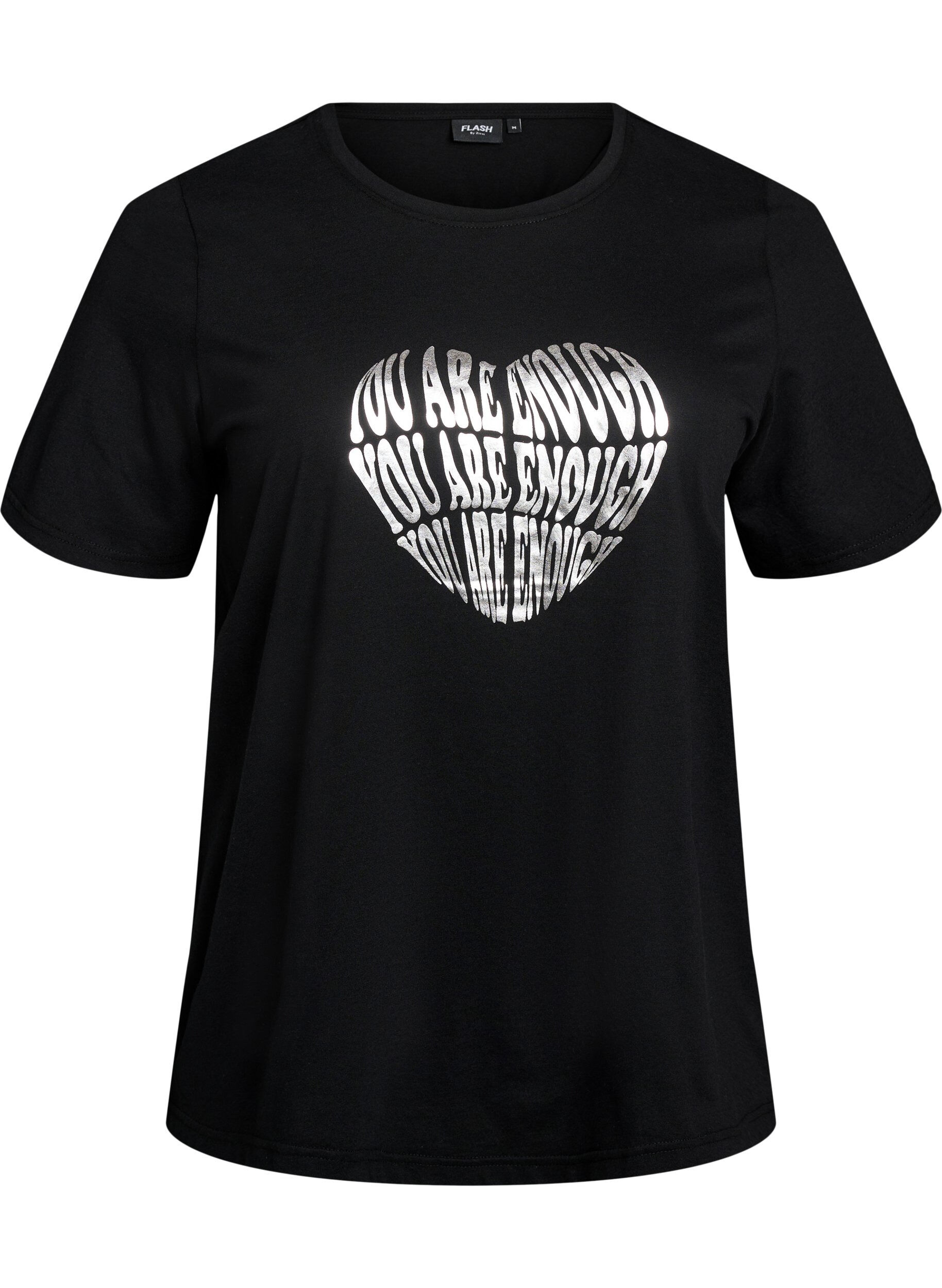 ZizzifashionT-shirt with motif, Black, Packshot image number 0