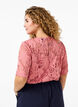 Lace blouse with short sleeves, Dusty Rose, Model image number 1
