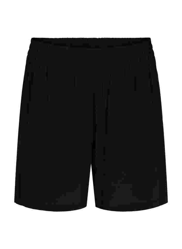 Loose-fitting shorts with elasticated waistband, Black, Packshot image number 0
