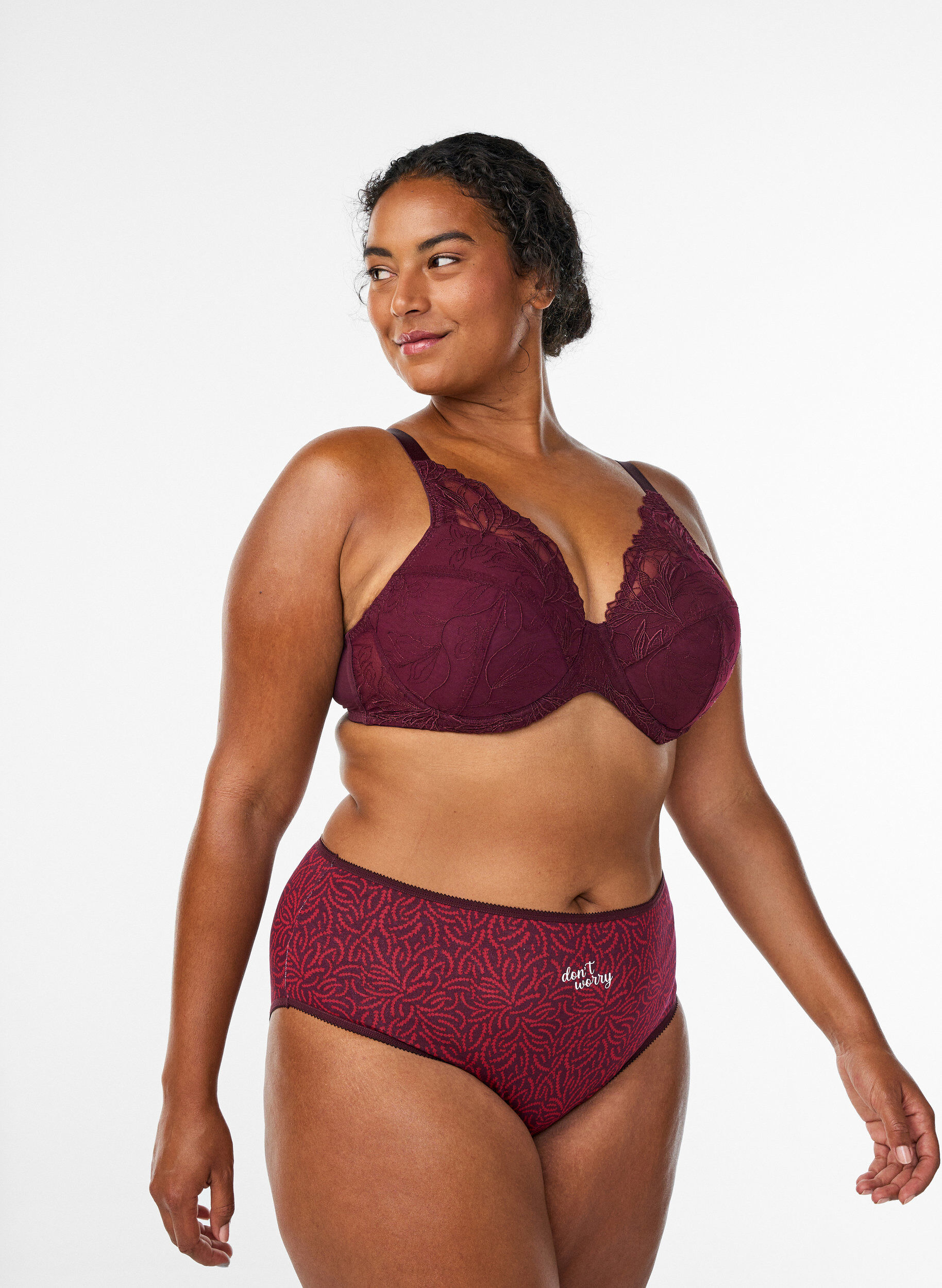 Zizzifashion7-pack of panties with a regular waist, Red, Model image number 0