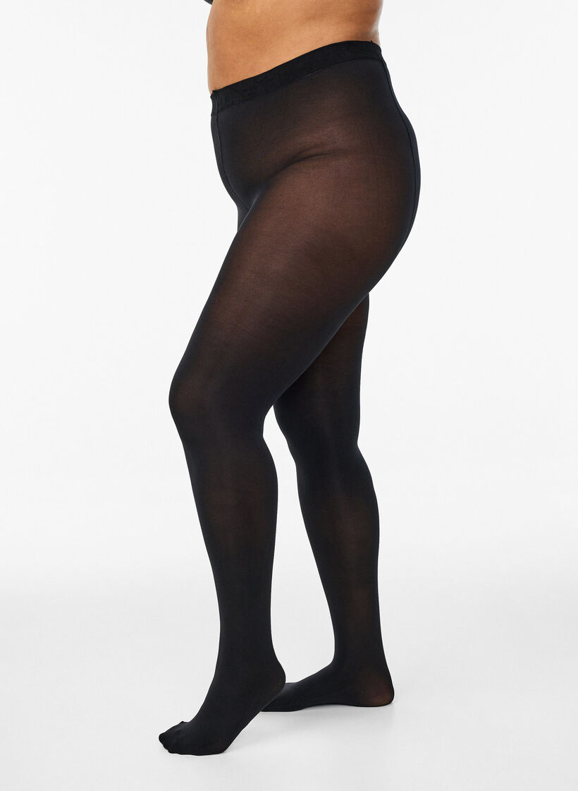 2-pack tights in 100 denier, Black, Model image number 0