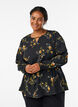 Long-sleeved blouse with floral print, Black, Model image number 0