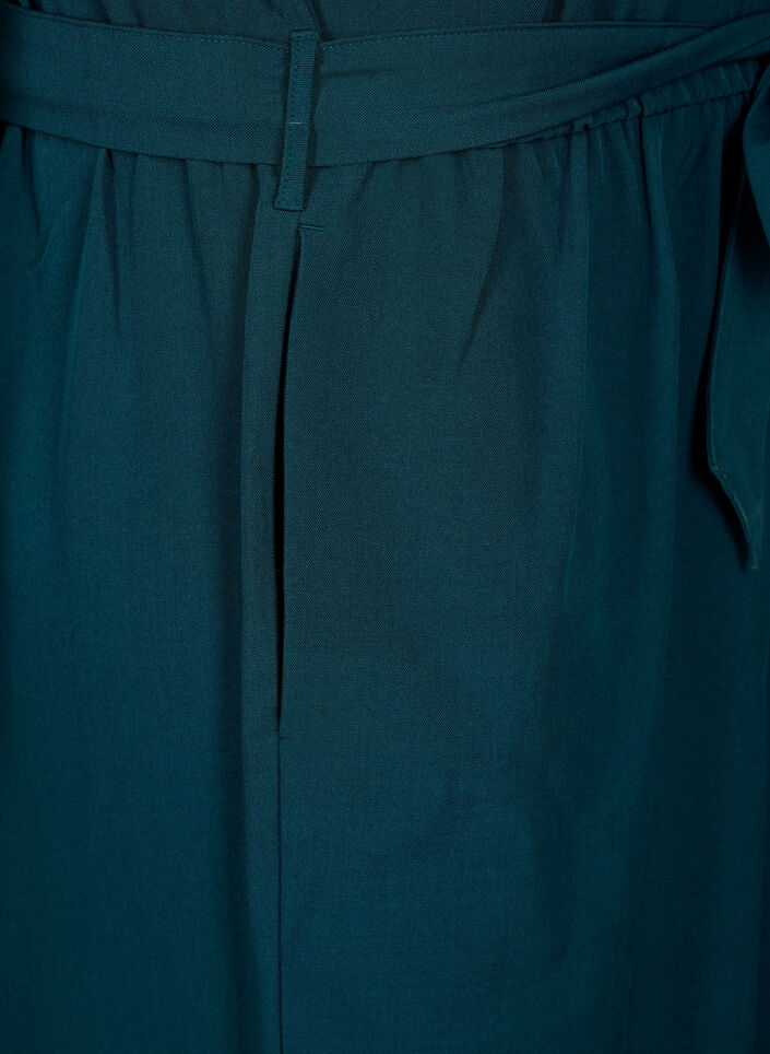 Jumpsuit with belt and short sleeves, Sea Moss Melange, Packshot image number 3