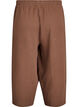 Culotte trousers in cotton muslin with high waist, Brown, Packshot image number 1