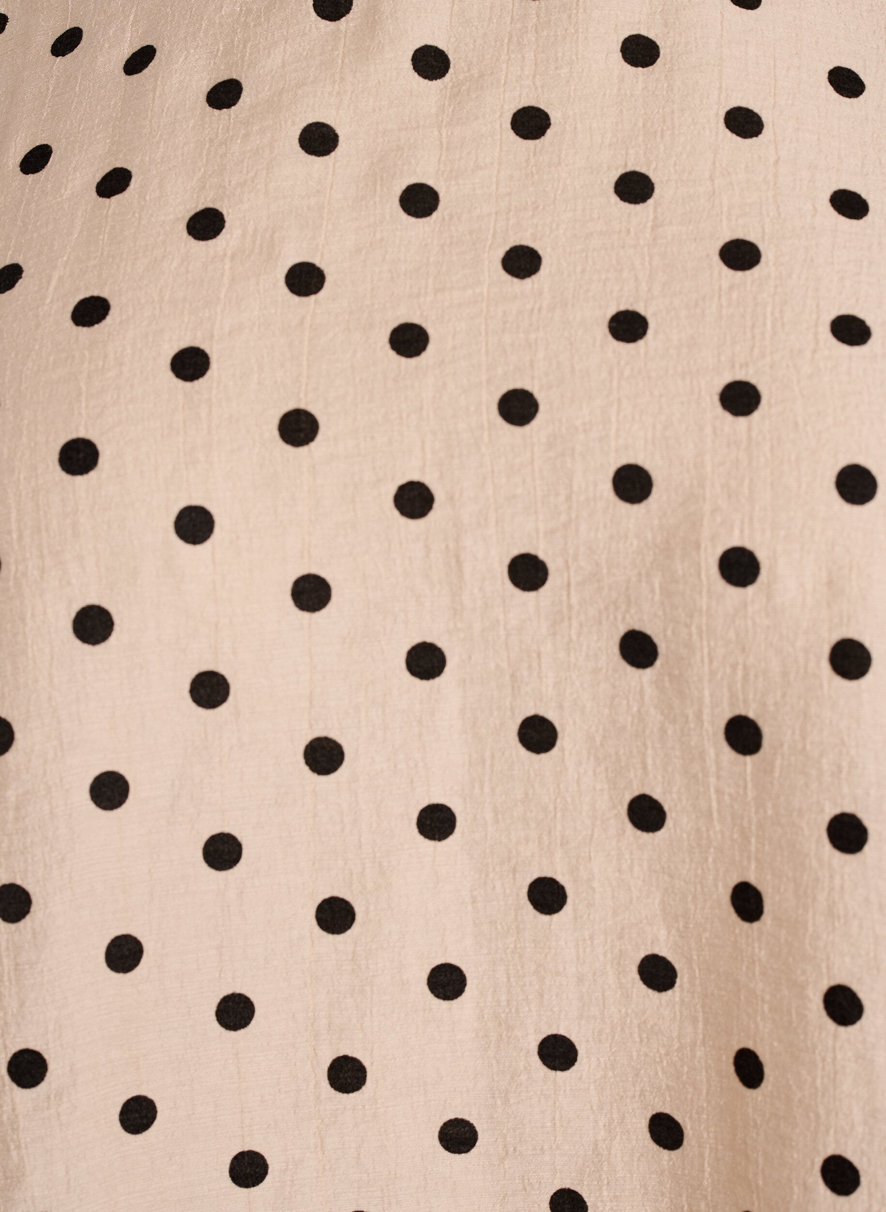 Zizzifashion Blouse with dots and tie details, Beige, Packshot image number 2