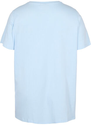 Oversized night t-shirt in organic cotton, Cashmere Blue DREAMS, Packshot image number 1