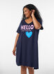 Organic cotton nightdress with V-neck, Blue, Model image number 0