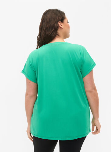 Short-sleeved workout t-shirt, Mint, Model image number 1