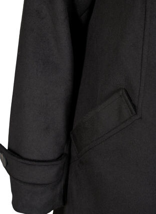 Jacket with high collar and wool, Black, Packshot image number 3