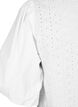 Blouse with puffed sleeves and lace pattern, White, Packshot image number 3