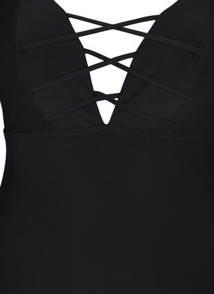 Swimsuit with string details, Black, Model image number 2