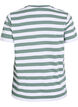 Organic cotton T-shirt with stripes and text, Green, Packshot image number 1