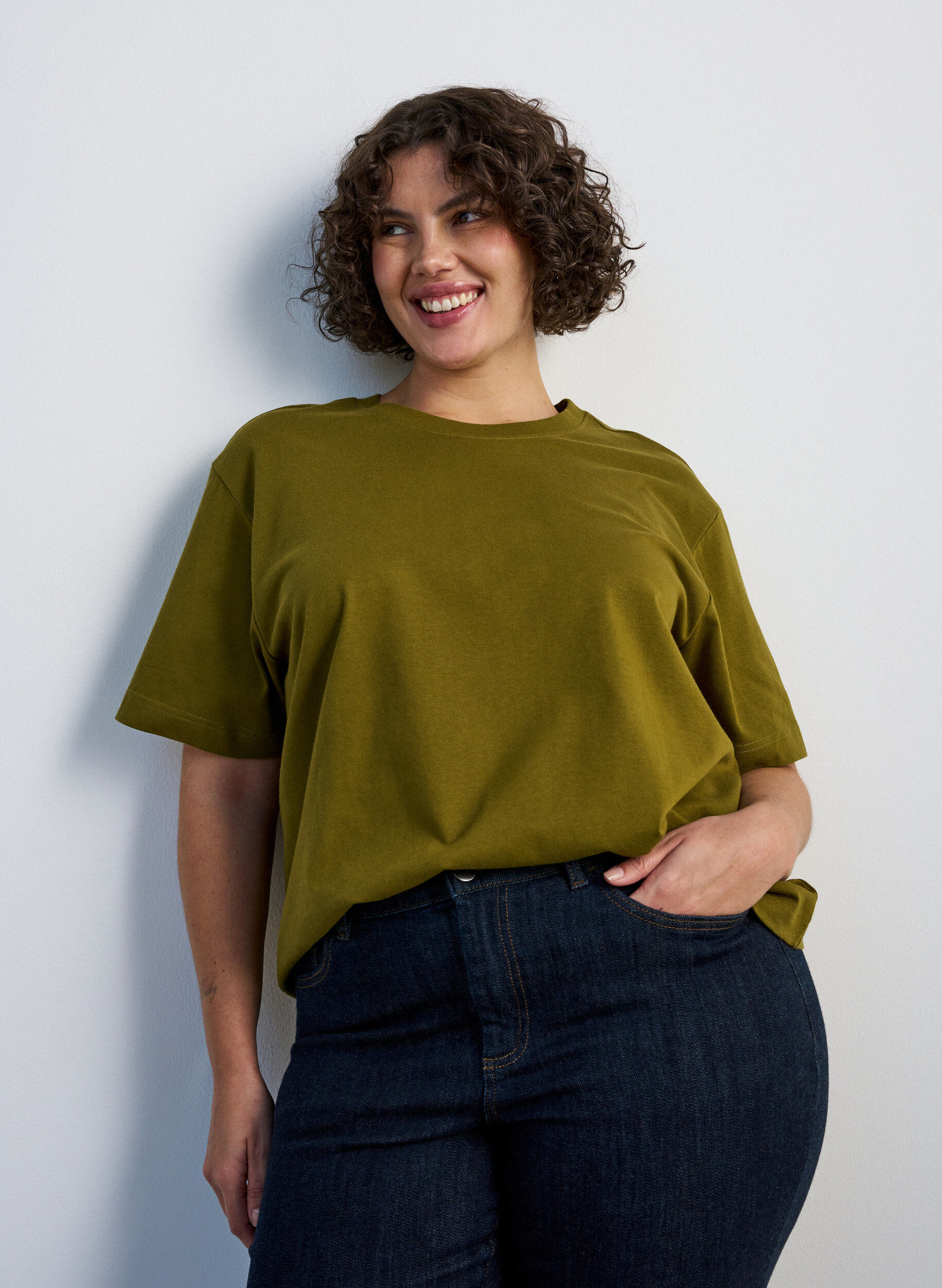 ZizzifashionBoxy cotton T-shirt, 2262, Model image number 0