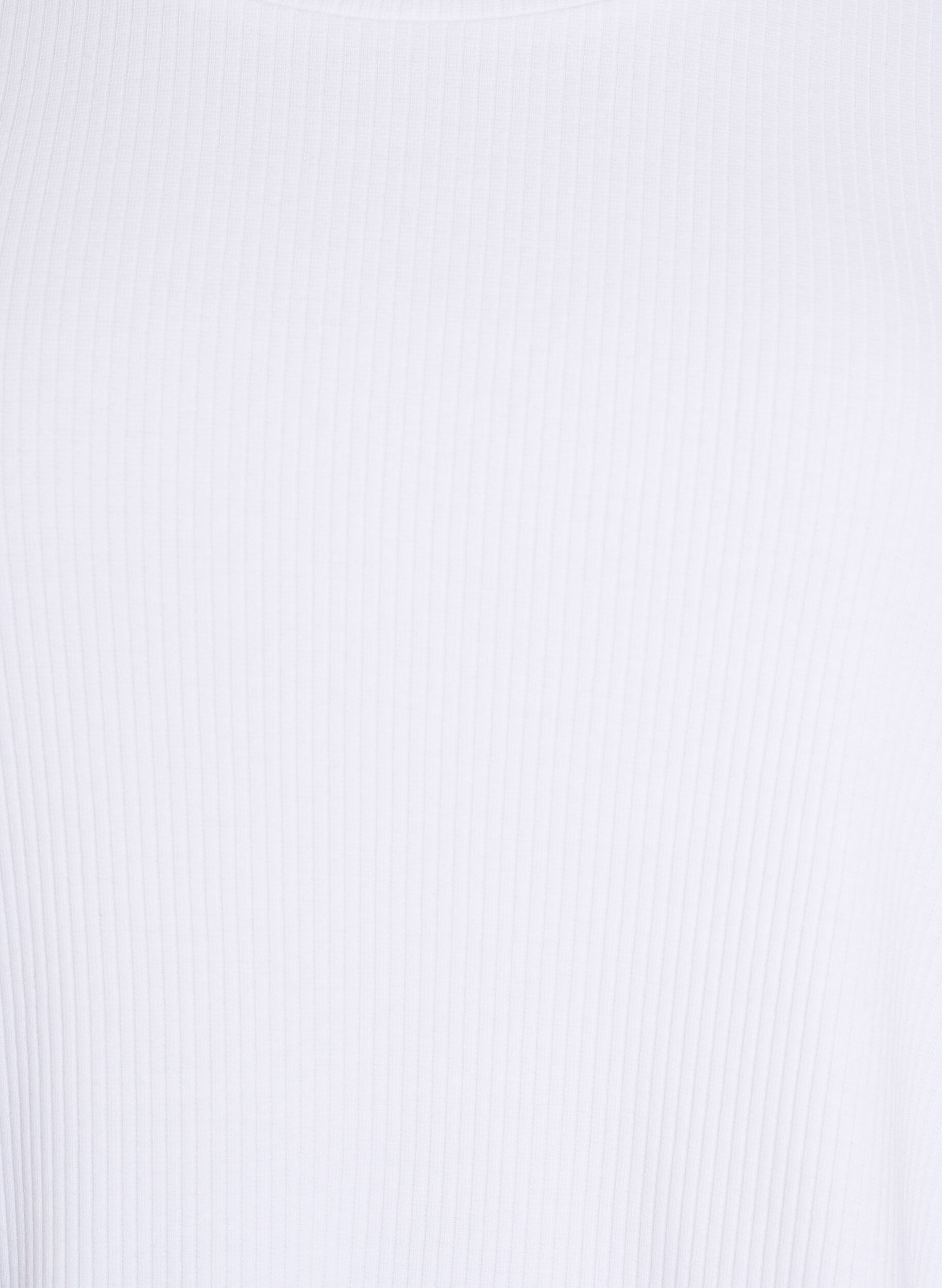 ZizzifashionRibbed jersey blouse with short sleeves, White, Packshot image number 2