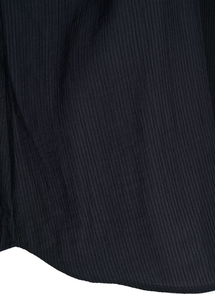 Shirt with a striped texture, Black, Packshot image number 3