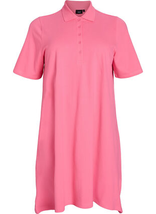 Short A-line polo dress - Pink - Sz. 40-64 - Zizzifashion Short A-line polo dress - Pink - Sz. 40-64 - Zizzifashion