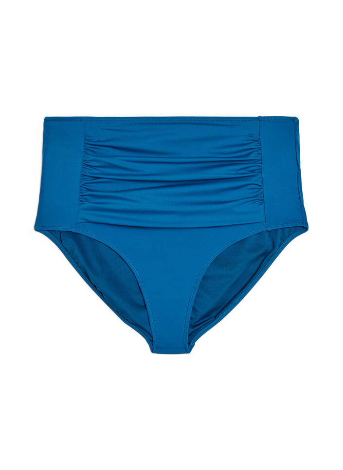 High waisted bikini bottom, Blue, Packshot image number 0
