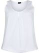 Cotton top with lace trim, Bright White, Packshot image number 0