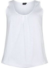 Cotton top with lace trim