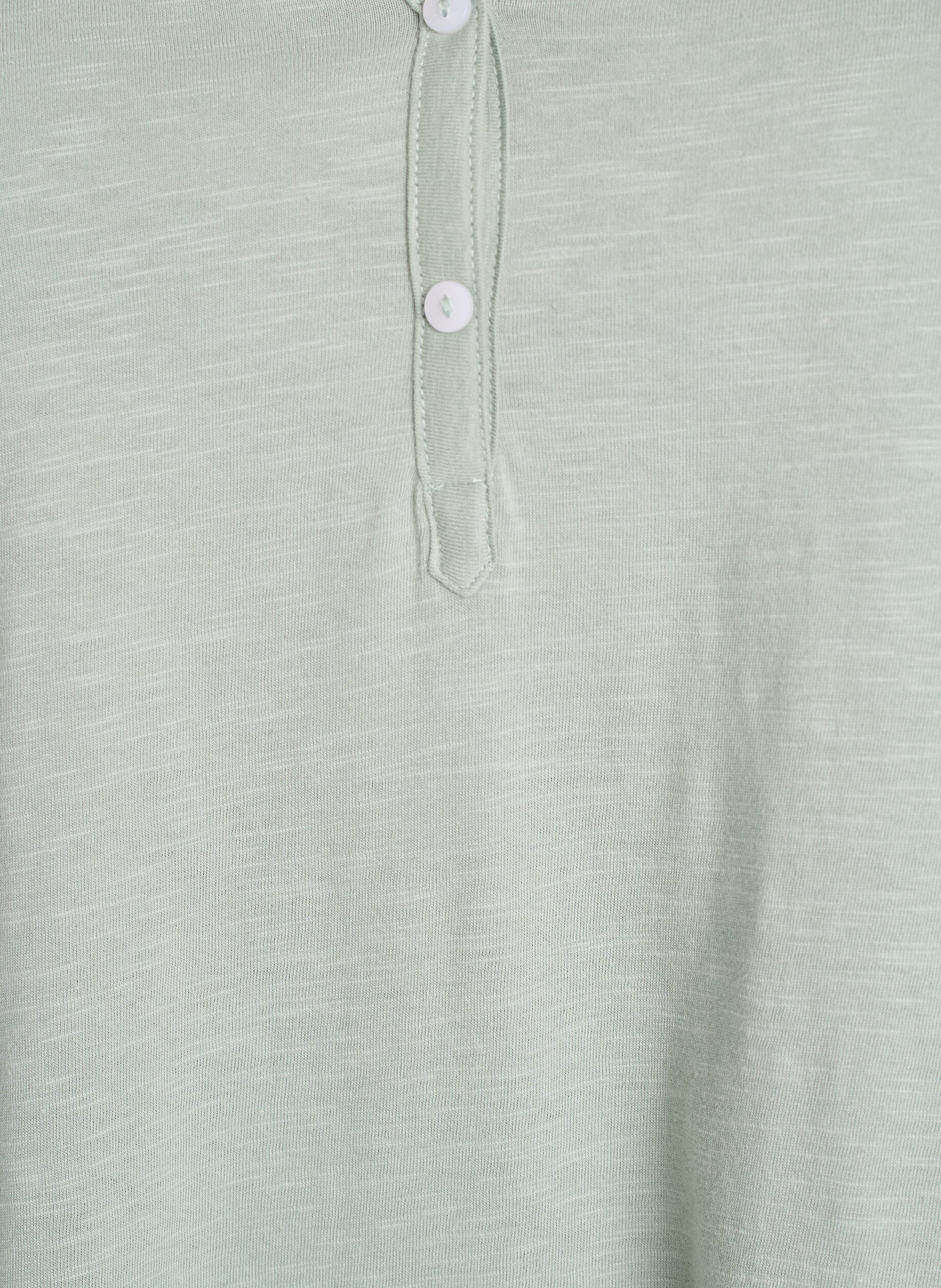 Zizzifashion T-shirt with button detail, Green, Packshot image number 2