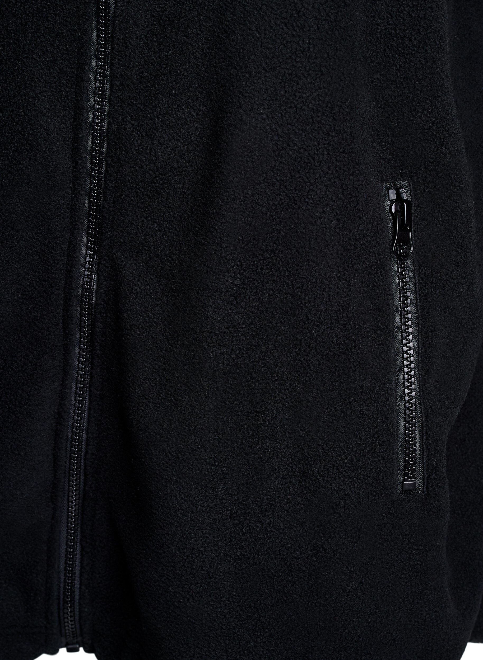 ZizzifashionFleece jacket with pockets, Black, Packshot image number 3