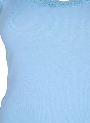 Top with lace trim, Blue, Packshot image number 2