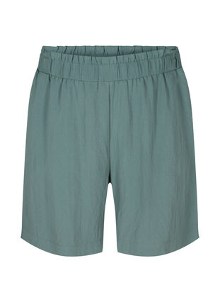 Loose viscose shorts, Balsam Green, Packshot image number 0