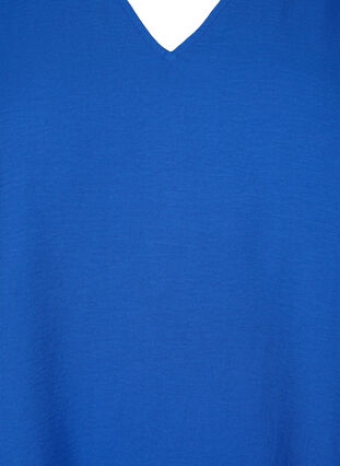 V-neck blouse with long sleeves, Mazarine Blue, Packshot image number 2