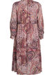Midi dress with paisley print and elastic waist, Purple, Packshot image number 1