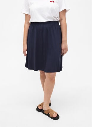 Loose viscose skirt, Navy Blazer, Model image number 1