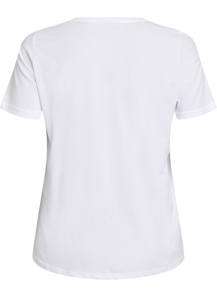 T-shirt with motif, White, Packshot image number 1