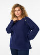 Ribbed jumper with decorative buttons, Blue, Model image number 0