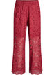 Lace trousers with a high waist and pockets, Dark Bordeaux, Packshot image number 0