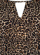 Short sleeve viscose Blouse with print, Brown, Packshot image number 2