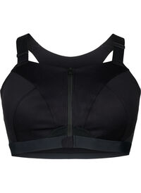 Sports bra with a front closure and high support
