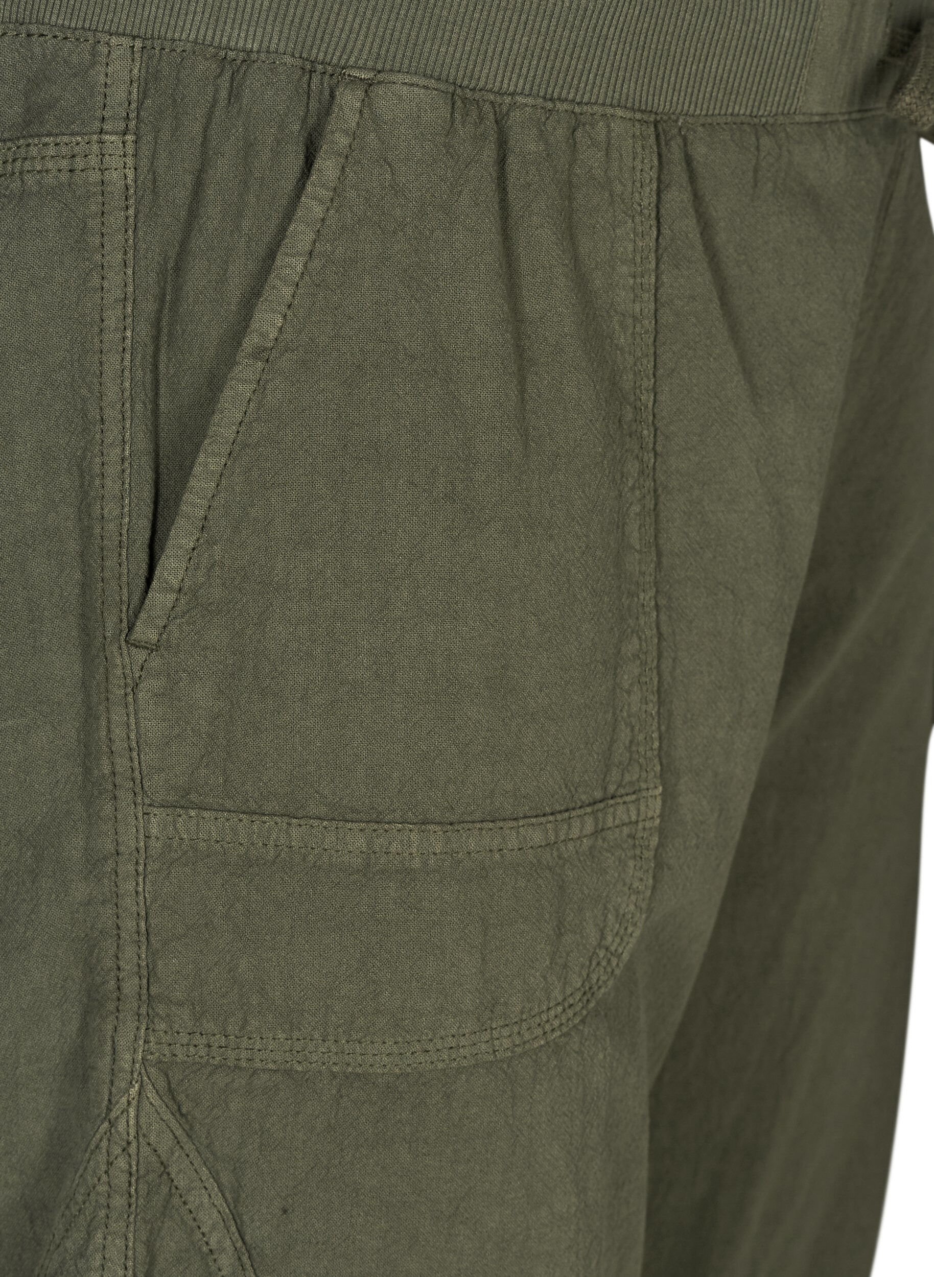 ZizzifashionCotton Capri trousers , Green, Packshot image number 2