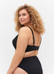 Bikini underwired bra with removable pads, Black, Model image number 1