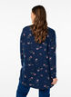 Floral blouse with long sleeves, Blue, Model image number 2