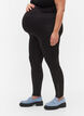 Pregnancy leggings in viscose with buttons, Black, Model image number 3