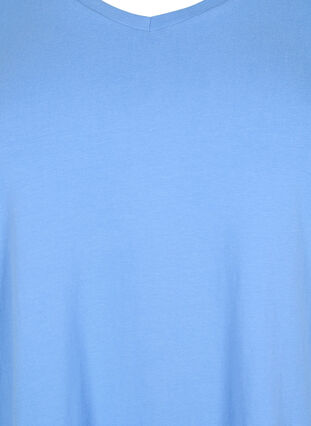 Basic plain cotton t-shirt, Blue Bonnet, Packshot image number 2