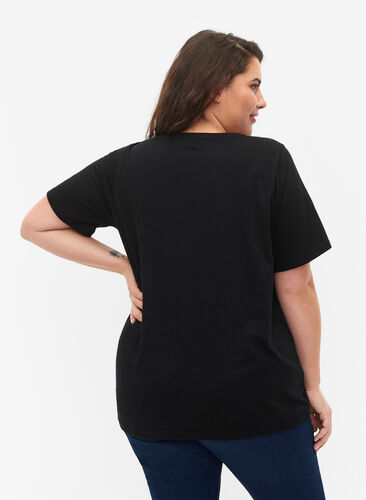 FLASH - 2-pack v-neck t-shirts, Black/Black, Model image number 1