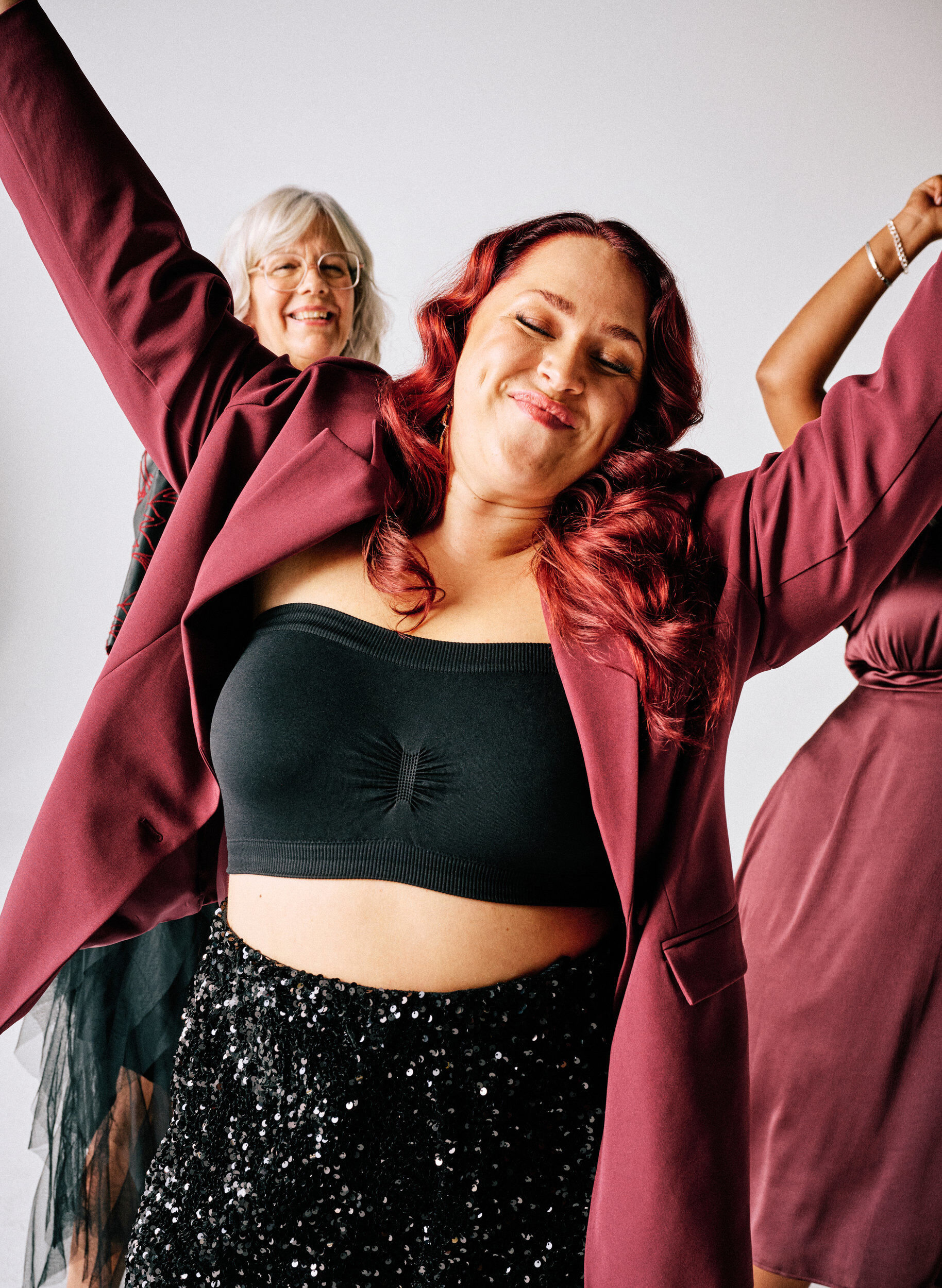 Zizzifashion Classic blazer with button fastening, Red, Image image number 0